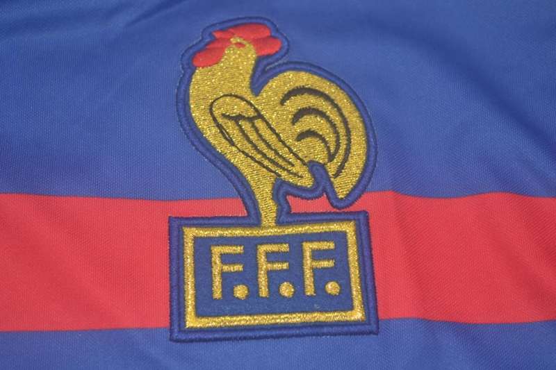 France Soccer Jersey Home Long Sleeve Retro Replica 1984