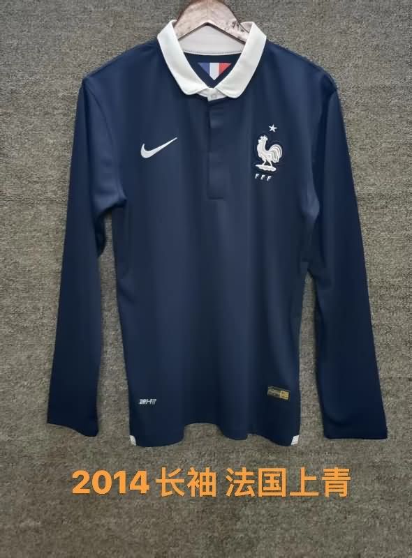 AAA Quality France 2014 Home Retro Long Sleeve Soccer Jersey AAA Quality France 2014 Home Retro Long Sleeve Soccer Jersey