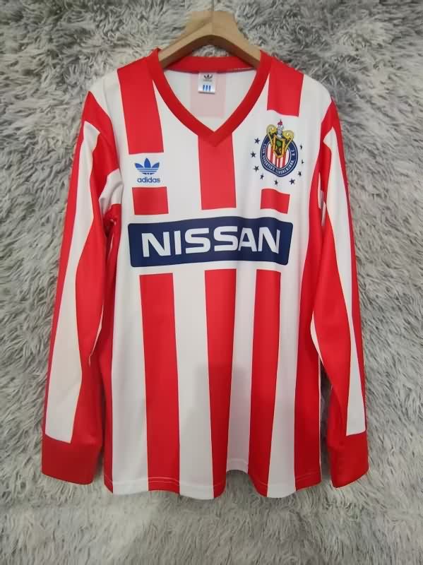 AAA Quality Guadalajara 1990/91 Home Retro Long Sleeve Soccer Jersey AAA Quality Guadalajara 1990/91 Home Retro Long Sleeve Soccer Jersey