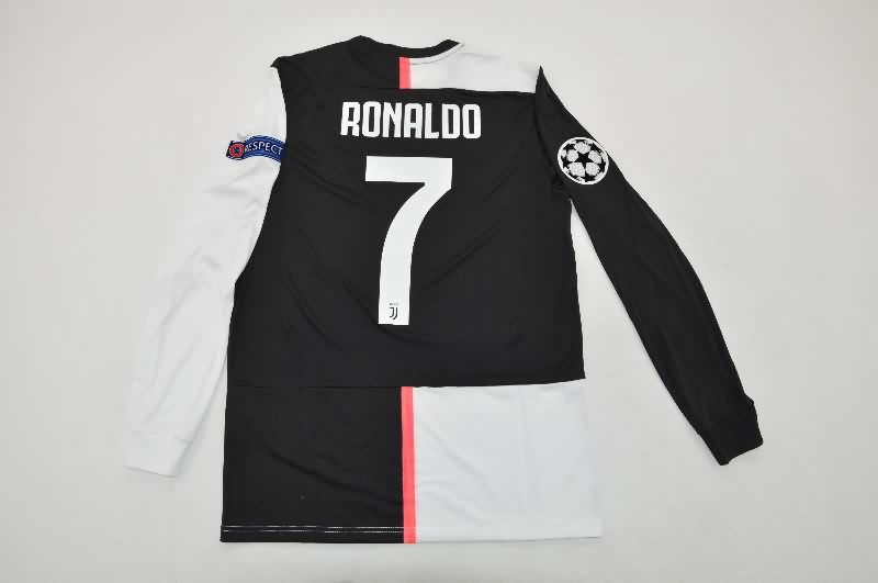 Juventus Soccer Jersey Home Long Sleeve Retro Replica 2019/20