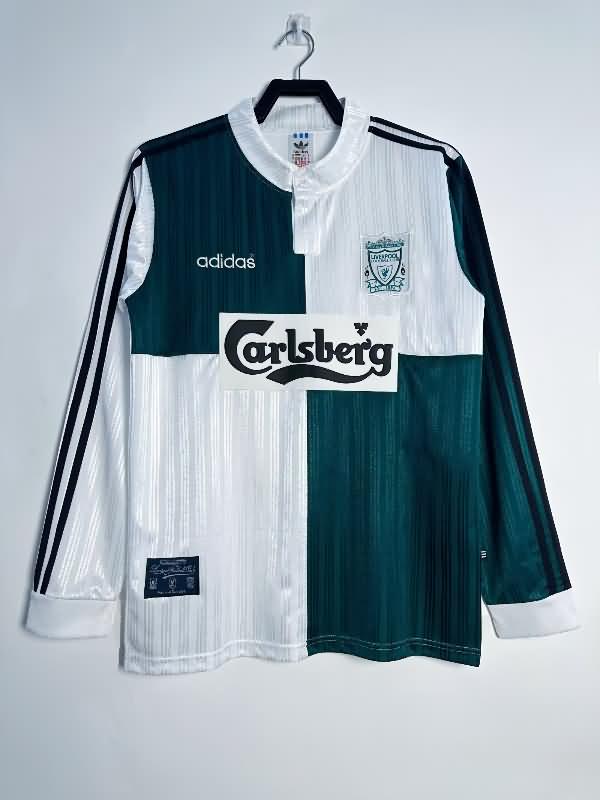 Liverpool Soccer Jersey Away Long Sleeve Retro Replica 1995/96 Liverpool Soccer Jersey Away Long Sleeve Retro Replica 1995/96