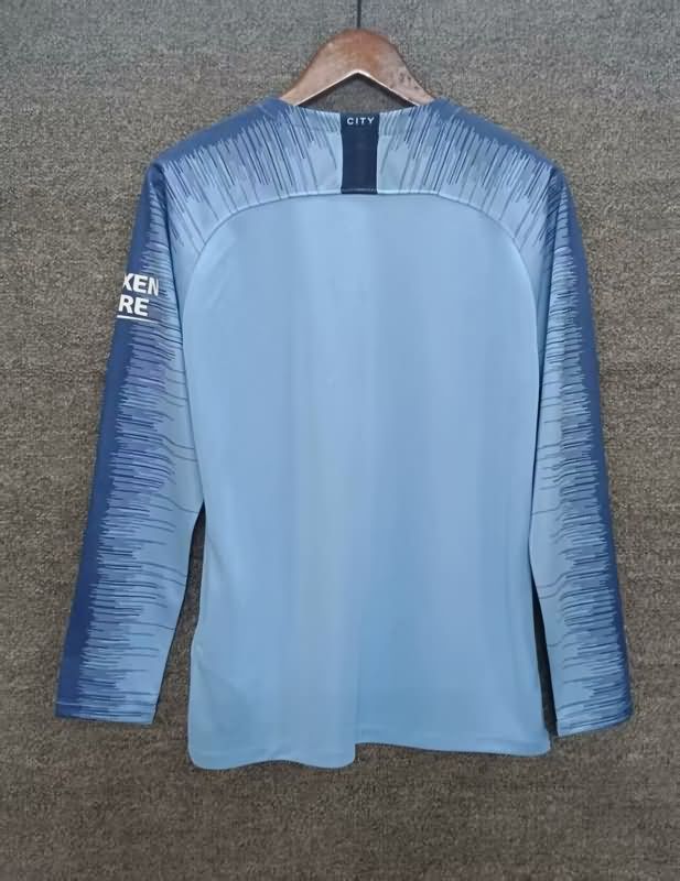 AAA Quality Manchester City 2018/19 Home Long Sleeve Retro Soccer Jersey