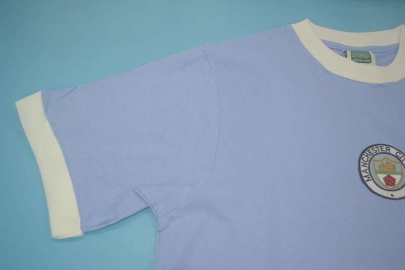 Manchester City Soccer Jersey Home Retro Replica 1972/75