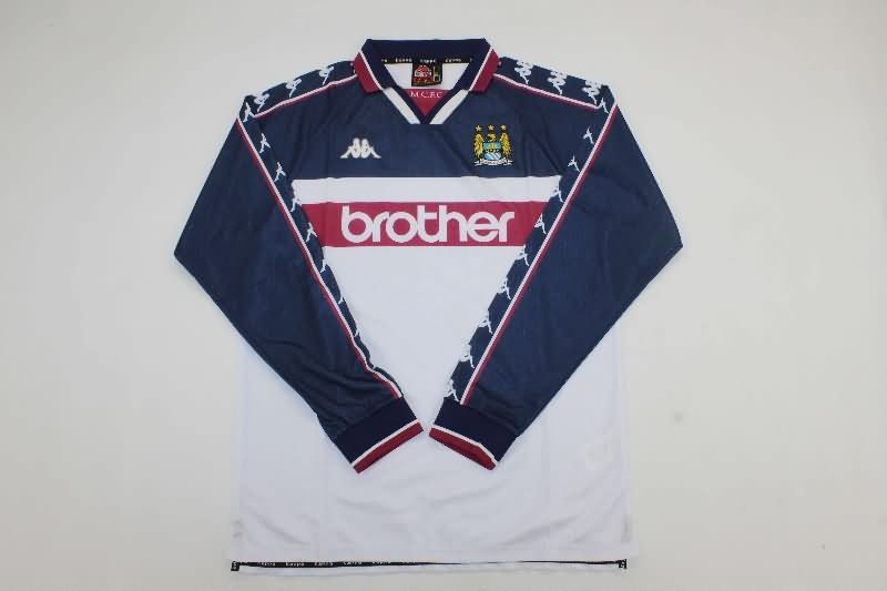 AAA Quality Manchester City 1997/98 Away Long Sleeve Retro Soccer Jersey