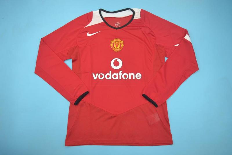 Manchester United Soccer Jersey Home LS Retro Replica 2004/06 Manchester United Soccer Jersey Home LS Retro Replica 2004/06