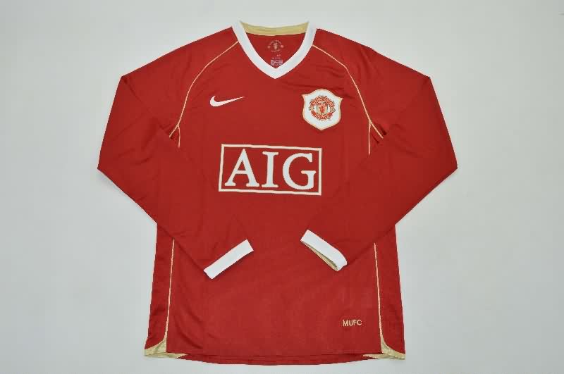 AAA Quality Manchester United 2006/07 Home Long Retro Soccer Jersey(Player)