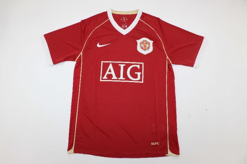 AAA Quality Manchester United 2006/07 Home Retro Soccer Jersey(Player)