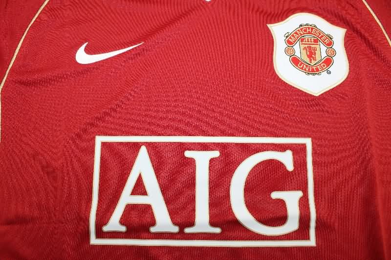 AAA Quality Manchester United 2006/07 Home Retro Soccer Jersey(Player)