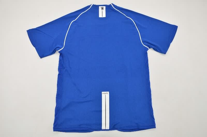 AAA Quality Manchester United 2007/08 Goalkeeper Blue Retro Soccer Jersey