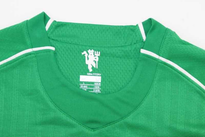 AAA Quality Manchester United 2007/08 Goalkeeper Green Long Retro Soccer Jersey