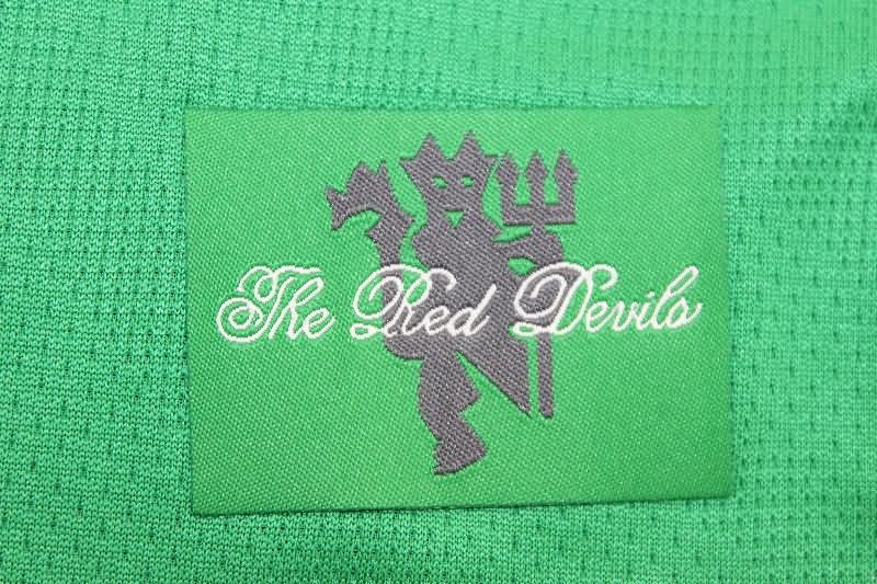 AAA Quality Manchester United 2007/08 Goalkeeper Green Long Retro Soccer Jersey