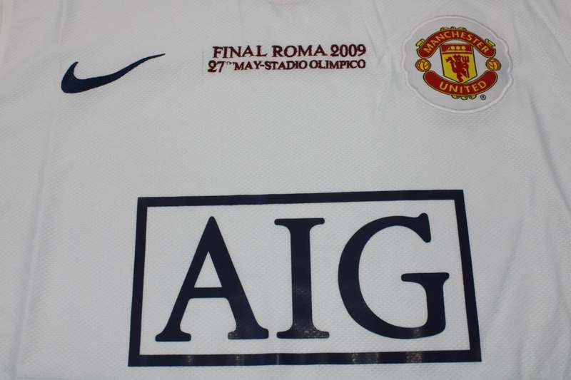 Manchester United Soccer Jersey Away Final Long Retro Replica 2008/09