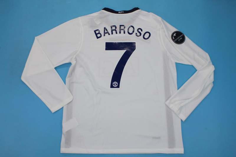 Manchester United Soccer Jersey Away Final Long Retro Replica 2008/09