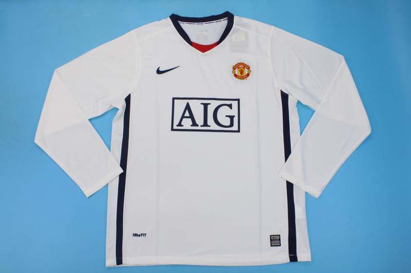 Manchester United Soccer Jersey Away Long Retro Replica 2008/09 Manchester United Soccer Jersey Away Long Retro Replica 2008/09