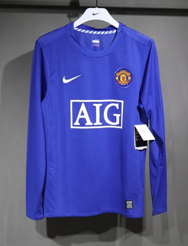 AAA Quality Manchester United 2008/09 Third Long Sleeve Retro Soccer Jersey(Player)