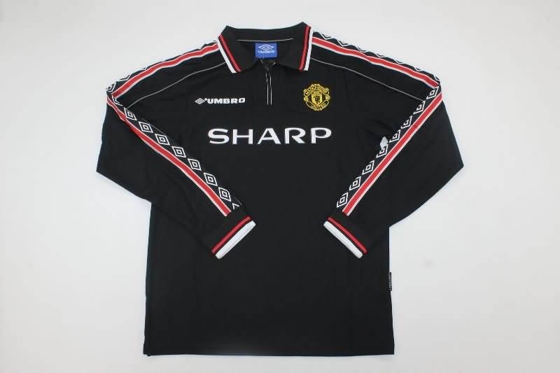 Manchester United Soccer Jersey Black Long Sleeve Retro Replica 1999 Manchester United Soccer Jersey Black Long Sleeve Retro Replica 1999