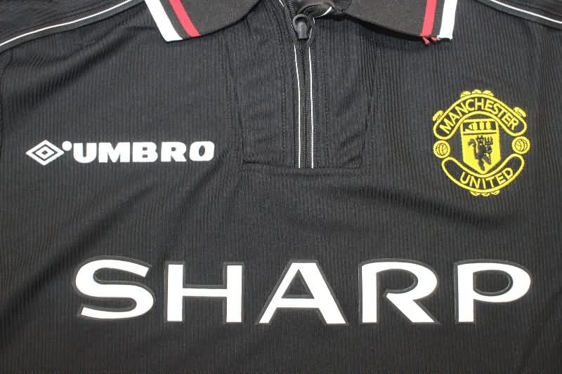 Manchester United Soccer Jersey Black Long Sleeve Retro Replica 1999