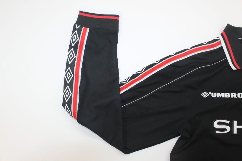 Manchester United Soccer Jersey Black Long Sleeve Retro Replica 1999