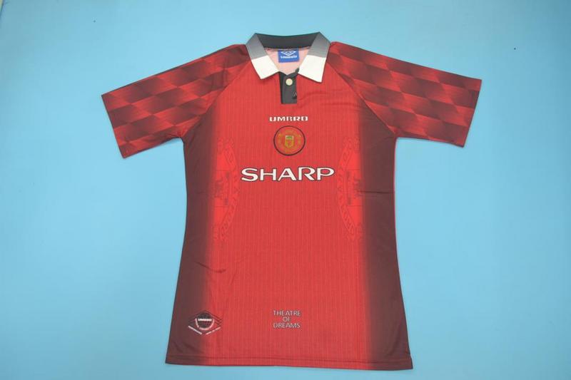 Manchester United Soccer Jersey Home Retro Replica 1996/98 Manchester United Soccer Jersey Home Retro Replica 1996/98
