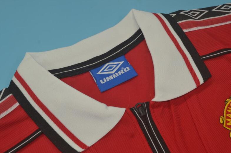 Manchester United Soccer Jersey Home L/S Retro Replica 1998/00