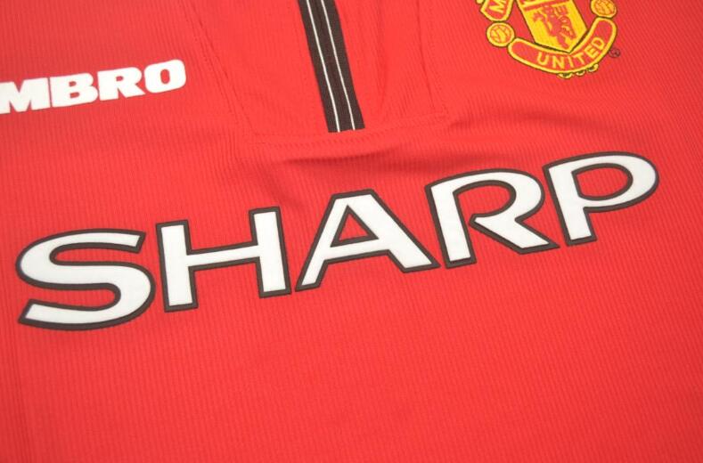 Manchester United Soccer Jersey Home L/S Retro Replica 1998/00
