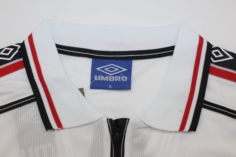 Manchester United Soccer Jersey White Retro Replica 1998/99