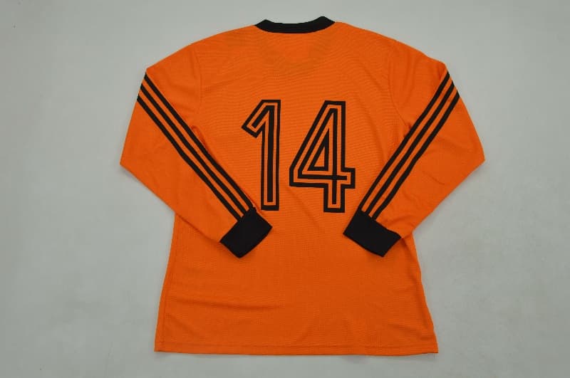AAA Quality Netherlands 1980 Home Retro Long Sleeve Soccer Jersey