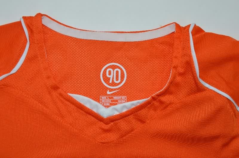 AAA Quality Netherlands 2004 Home Retro Long Sleeve Soccer Jersey