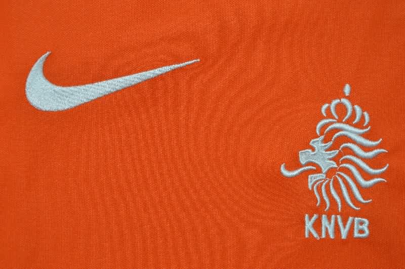 AAA Quality Netherlands 2004 Home Retro Long Sleeve Soccer Jersey