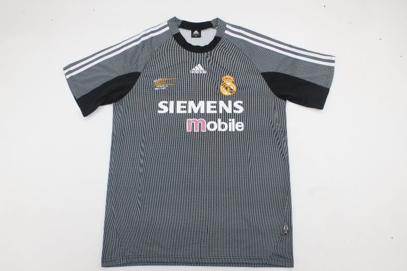 Real Madrid Soccer Jersey Goalkeeper Black Retro Replica 2002/03