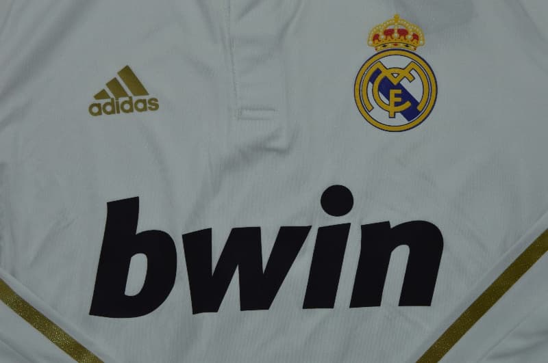 AAA Quality Real Madrid 2011/12 Home Retro Long Sleeve Soccer Jersey (Player)