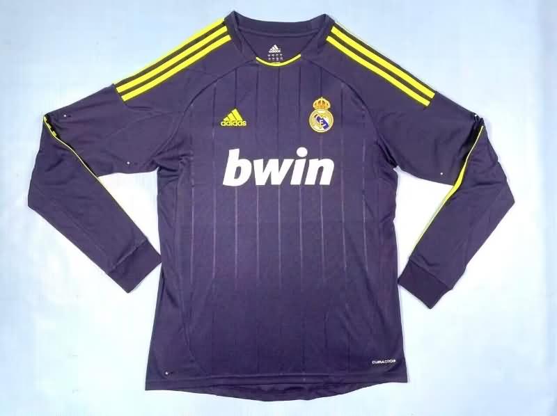 Real Madrid Soccer Jersey Away Long Sleeve Retro Replica 2012/13