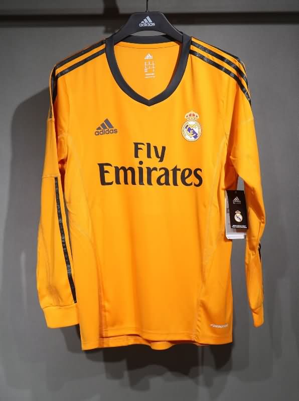 AAA Quality Real Madrid 2013/14 Third Retro Long Sleeve Soccer Jersey (Player)