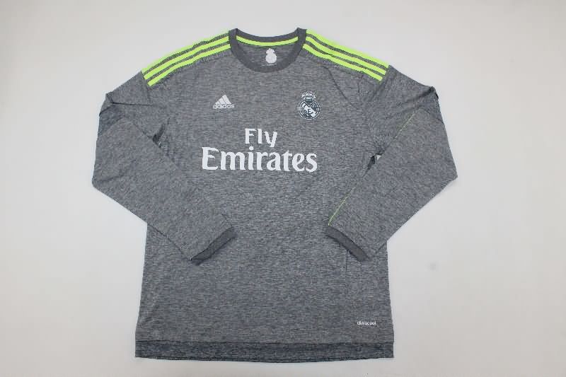 Real Madrid Soccer Jersey Away Long Sleeve Retro Replica 2015/16