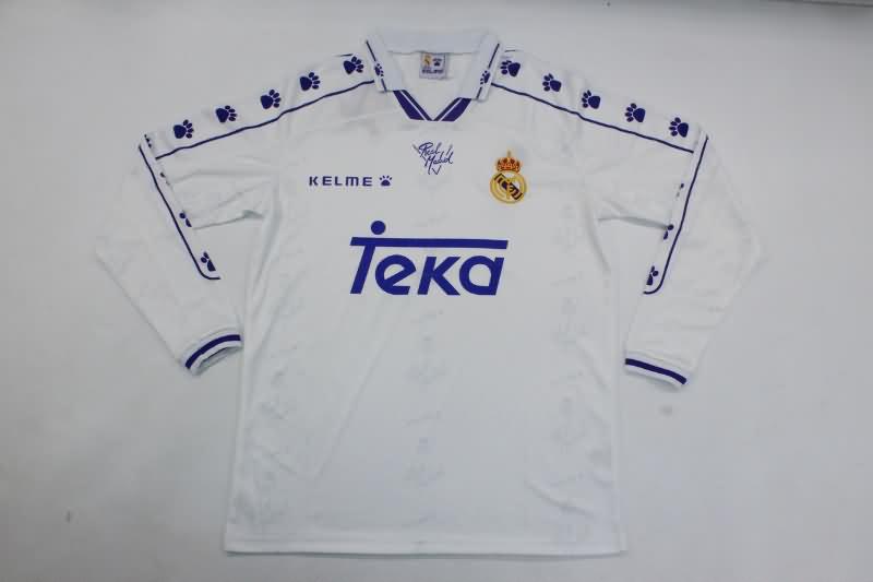 Real Madrid Soccer Jersey Home Retro Long Sleeve Replica 1994/96