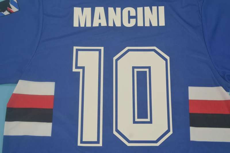 Sampdoria Soccer Jersey Home Retro Replica 1990/91