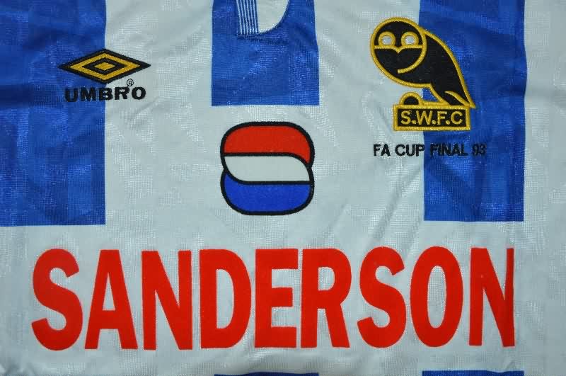 AAA Quality Sheffield Wednesday 1992/93 Cup Retro Soccer Jersey