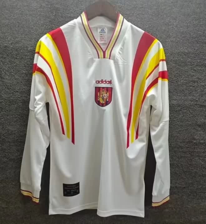 AAA Quality Spain 1996 Away Retro Long Sleeve Soccer Jersey