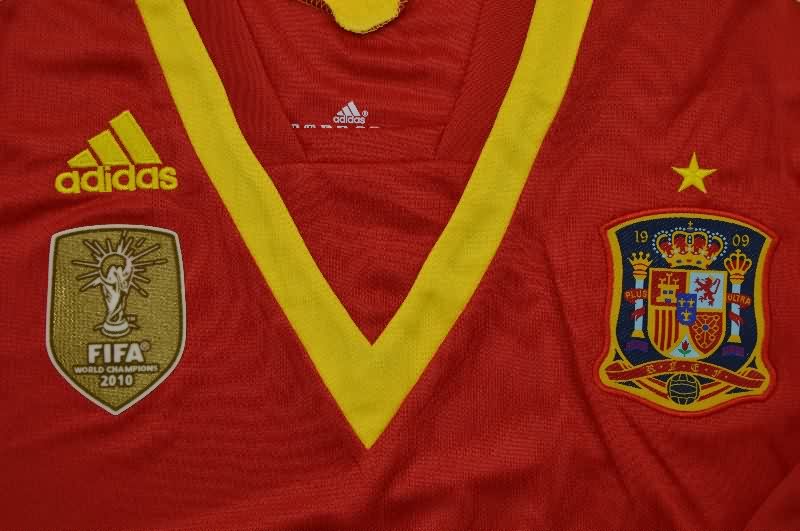 AAA Quality Spain 2013 Home Long Sleeve Retro Soccer Jersey
