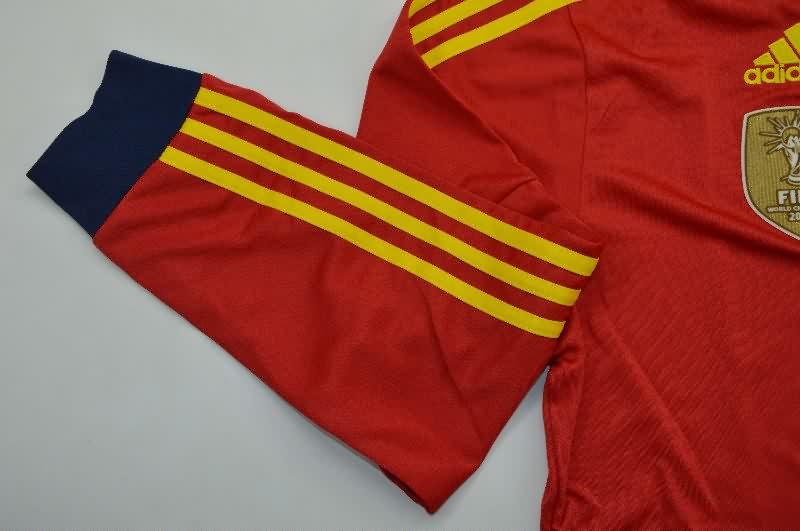 AAA Quality Spain 2013 Home Long Sleeve Retro Soccer Jersey