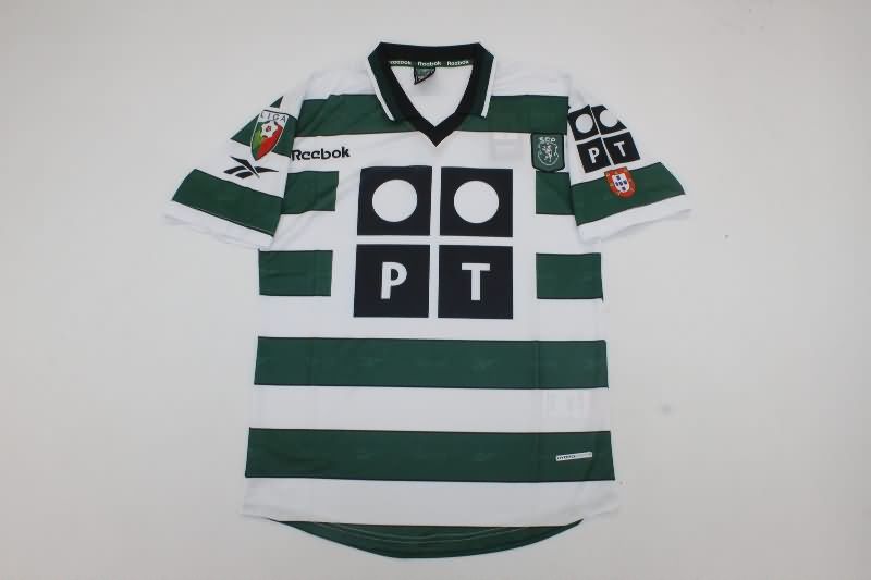 AAA Quality Sporting Lisbon 2000/01 Home Retro Soccer Jersey