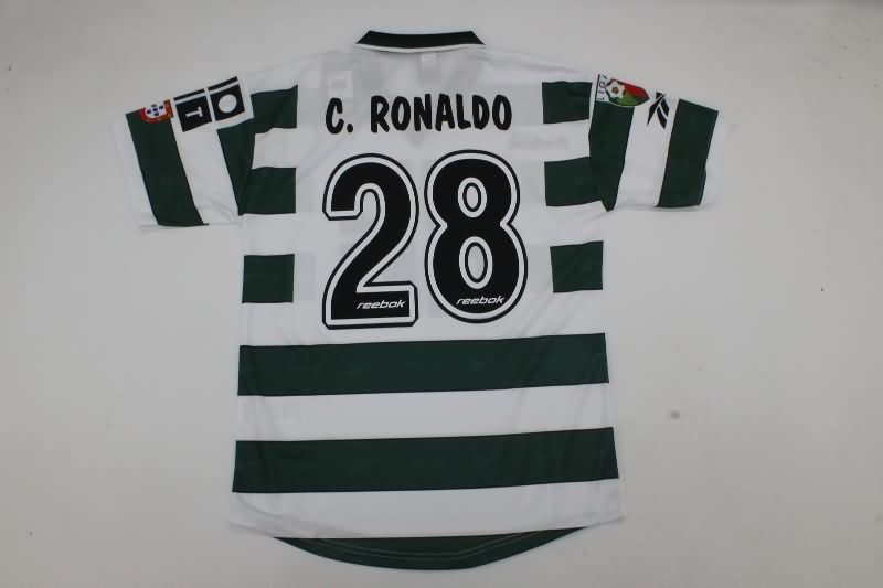 AAA Quality Sporting Lisbon 2000/01 Home Retro Soccer Jersey