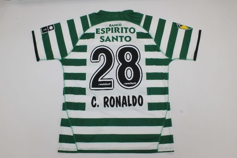 Sporting Lisbon Soccer Jersey Home Retro Replica 2003/04