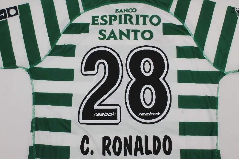 Sporting Lisbon Soccer Jersey Home Retro Replica 2003/04