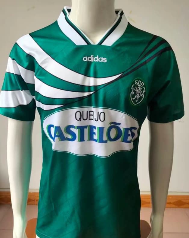 AAA Quality Sporting Lisbon 1994/95 Home Retro Soccer Jersey AAA Quality Sporting Lisbon 1994/95 Home Retro Soccer Jersey