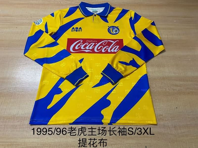 AAA Quality Tigres UANL 1995/96 Home Long Sleeve Retro Soccer Jersey