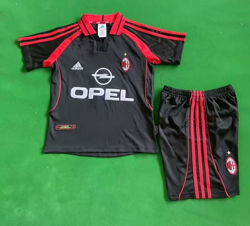 Kids AC Milan 2000/01 Third Soccer Jersey And Shorts Kids AC Milan 2000/01 Third Soccer Jersey And Shorts