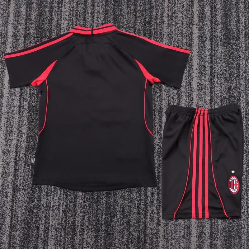Kids AC Milan 2000/01 Third Soccer Jersey And Shorts