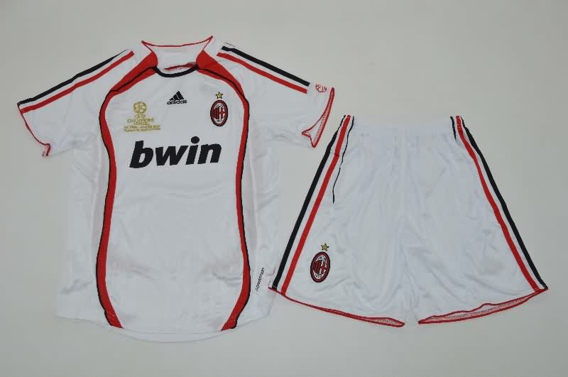 Kids AC Milan 2006/07 Away UCL Final Soccer Jersey And Shorts Kids AC Milan 2006/07 Away UCL Final Soccer Jersey And Shorts