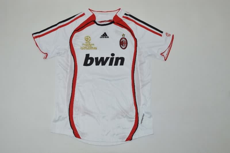 Kids AC Milan 2006/07 Away UCL Final Soccer Jersey And Shorts